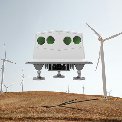 لیدار توربین بادی با فرکانس 4 هرتز برای حداکثر اندازه عبور 500 میلی متر و دامنه جهت بادی -180 °-180 ° در صنعت انرژی بادی